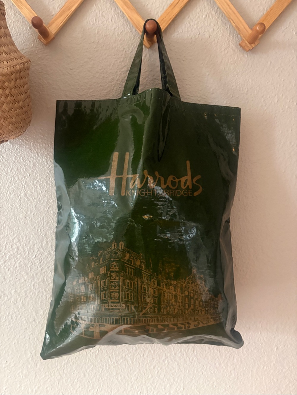 Vintage Harrods Knightsbridge PVC coated Cotton
